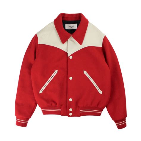 celine bomber jacket red|celine loose teddy coats.